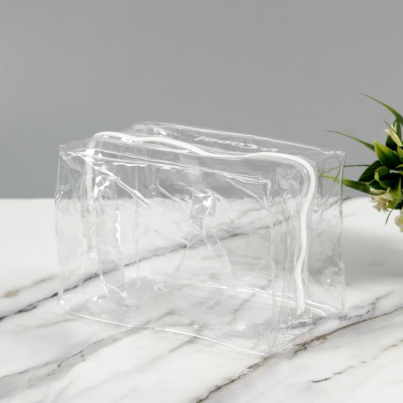 Customizable Transparent PVC Travel Cosmetic Bag with Zipper