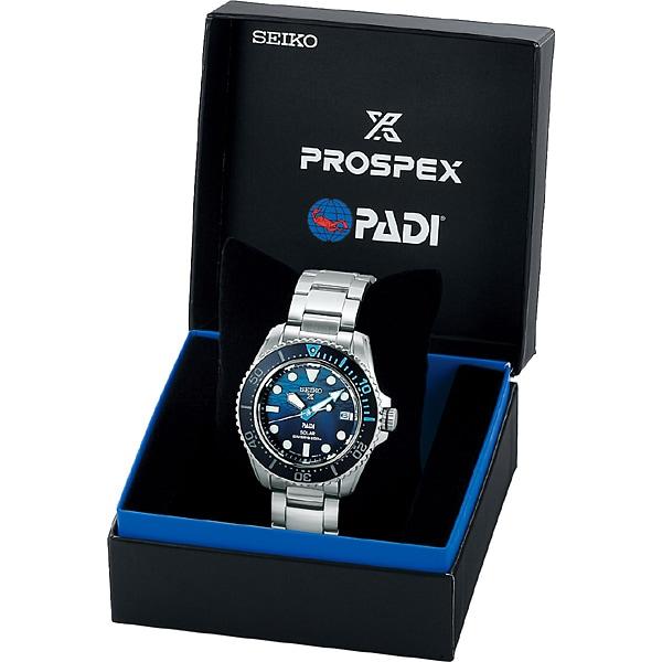 Seiko SBDJ057 (PROSPEX DIVER SCUBA PADI SPECIAL EDITION Солнечная металлическая группа для мужчин) Круглые часы, серебро