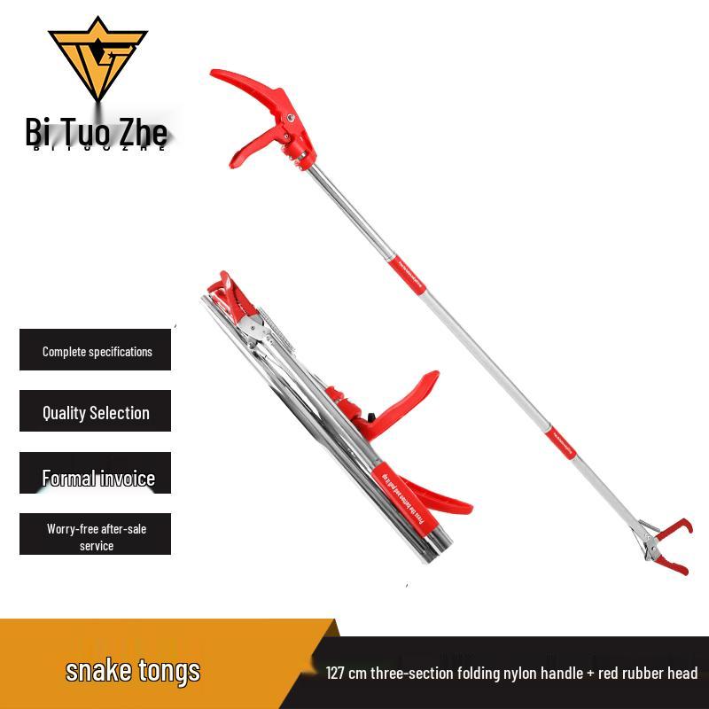 Biotuo Foldable Stainless Steel Snake Tongs