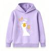 Kids Unisex Boys Girls Hooded Sweatshirt, Funny Curious Goose Print Casual Pullover, Cozy Long Sleeve Lightweight Top for Daily Wear School Outdoor Ac
