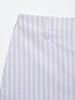 TAOP&ZA Women's Summer Poplin Shirt & Striped Casual Pants Skirt