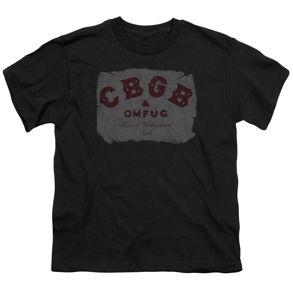 CBGB Crumbled Logo Kids Youth T-shirt Licensed Music Merch Rock Band Tee Black XXL