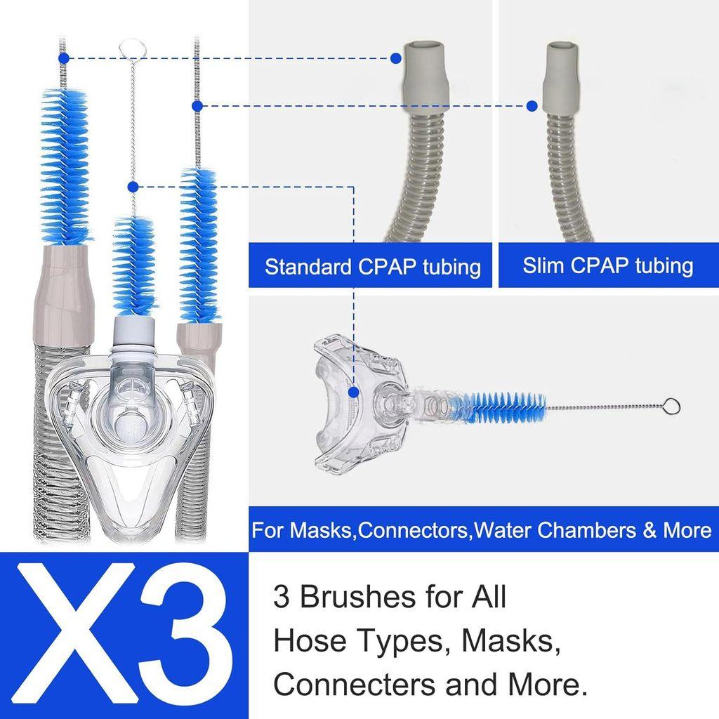 Cpap Tubing Cleaning Brush Set With Soft Hose Ties For Home Use