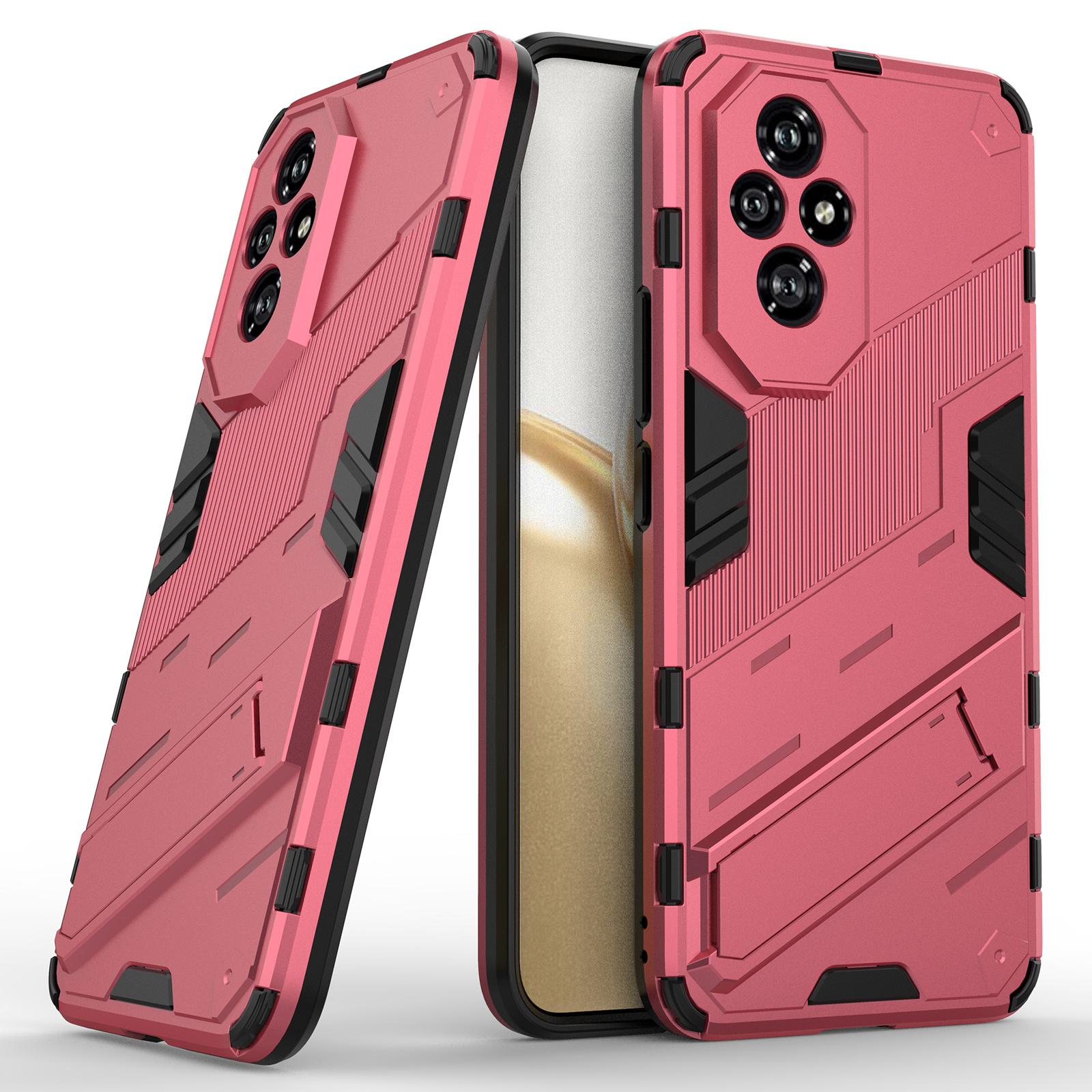 

For Honor 200 5G Case Hidden Kickstand PC+TPU Protective Phone Cover Red