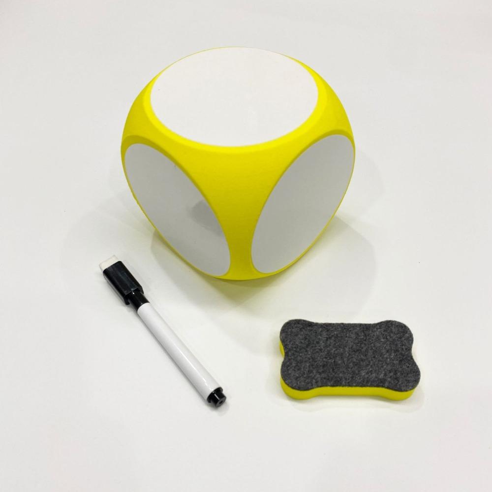 

Write on Wipe Off Educational Toys 4x4Inch White Boards Reusable EVA Block Parents Teaching жёлтый