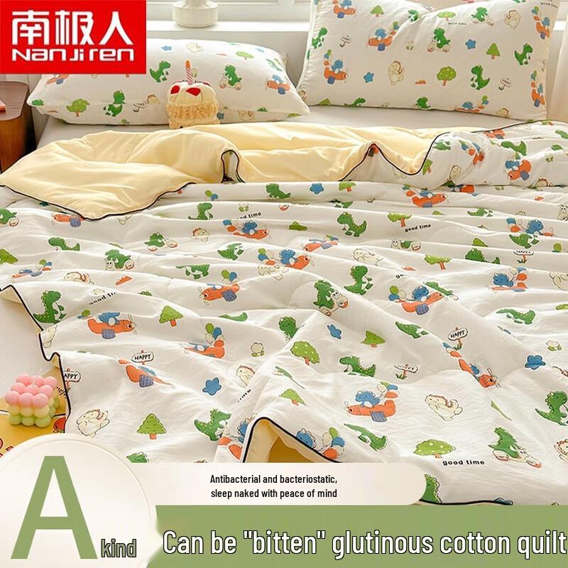 

Nanjiren Class A Dinosaur Car Double-Layer Wrinkled Gauze Summer Quilt