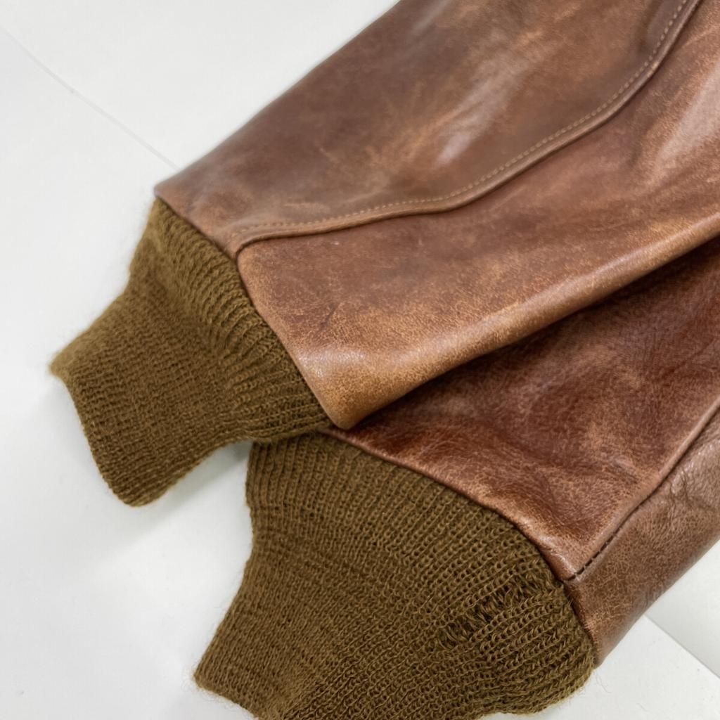 BUZZ RICKSON'S BR80253/BR80312 Ruffwear Standard A-2 Horsehide Flight Jacket Jacket 42 BrownUsed