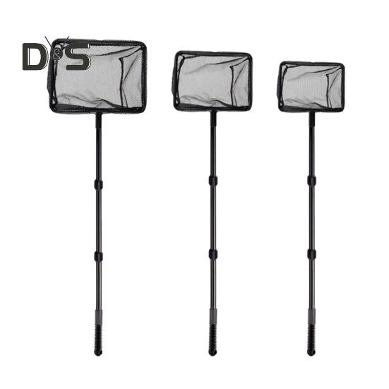 Minciog de pescuit cu mâner telescopic, mâner lung, plasă multifuncțională pentru skimmer de frunze de piscină, plasă cu ochiuri ultrafine