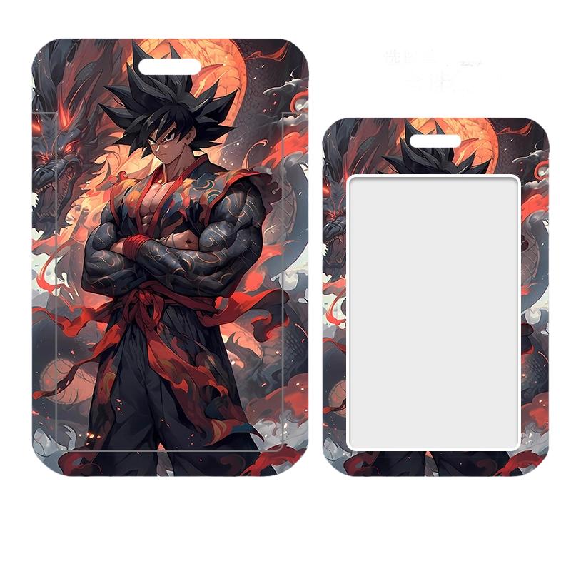 

Anime Characters Card Holder Lanyard Keychain ID Credit Bus Card Cover Hang Rope Lariat Lanyard Key Rings Fans Gifts White leather rope
