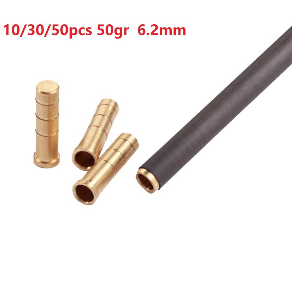 12 Inserts Laiton Pour Flèche De Tir à L'arc - Base 6.2mm, Poids 100-300gr - Bruce&Shark