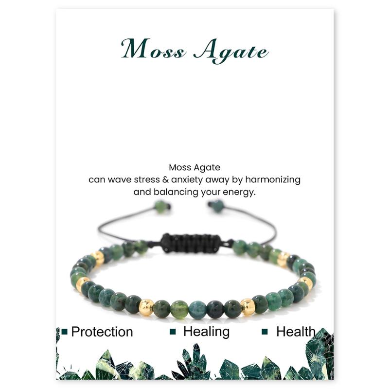 Pulseira Ajustável Trançada com Contas de Hematita de 4mm e Pedra Natural Adequada Para Homens e Mulheres Uso Diário Presente de Feriado Joias