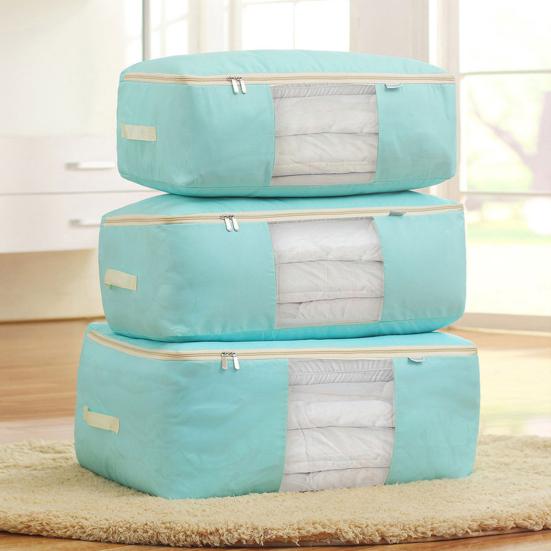 Clothes Storage Bag Dust Proof Foldable Oxford Cloth Quilt Clothes Storage Bag Large Capacity Quilt Storage Bag for Closet