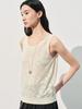 Elegant Women's Silk Jacquard Sleeveless Knit Top - High-Quality Summer Style