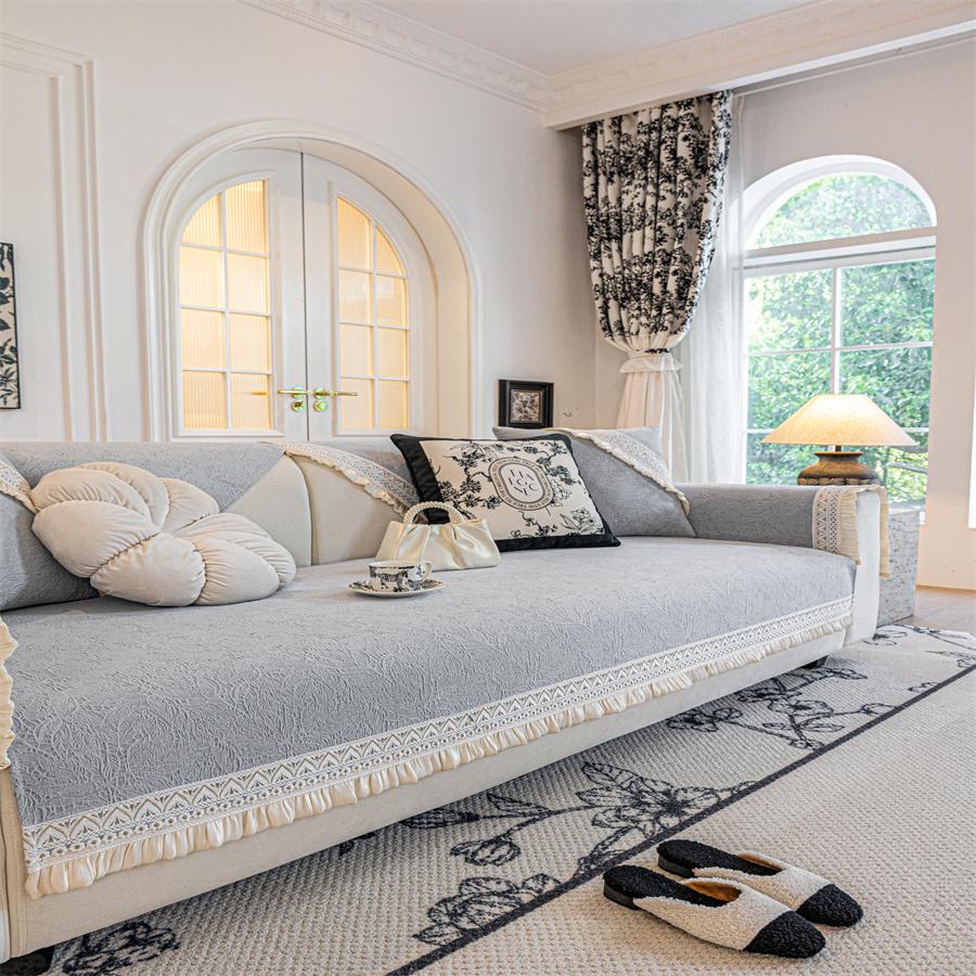 Light Luxury High-end Sofa Cushion All Seasons Universal  New Non-slip Leather Sofa Cushion Cover