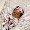 Brand 19 Inch Full Vinyl Body Reborn Babies Doll Peaches Hand Painted Dark Skin Emulation Doll Realistic Sleeping Girl Baby Doll Toy Gift for Children