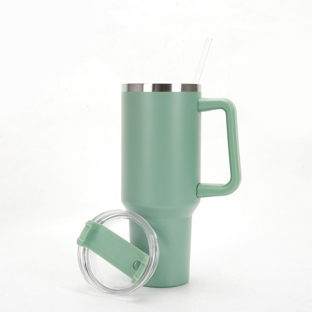 40oz Car Cup with Handle, Car Insulated Cup, Beer Cup, Large Capacity Vacuum Cup, Ice Cream Cup, Insulated Water Bottle