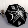 Devil's Sigil Baphomet Goat Pentagram T-Shirt Occult SymbolUmbrella, Portable 3-Fold Compact Umbrella,Christmas Gift ES501