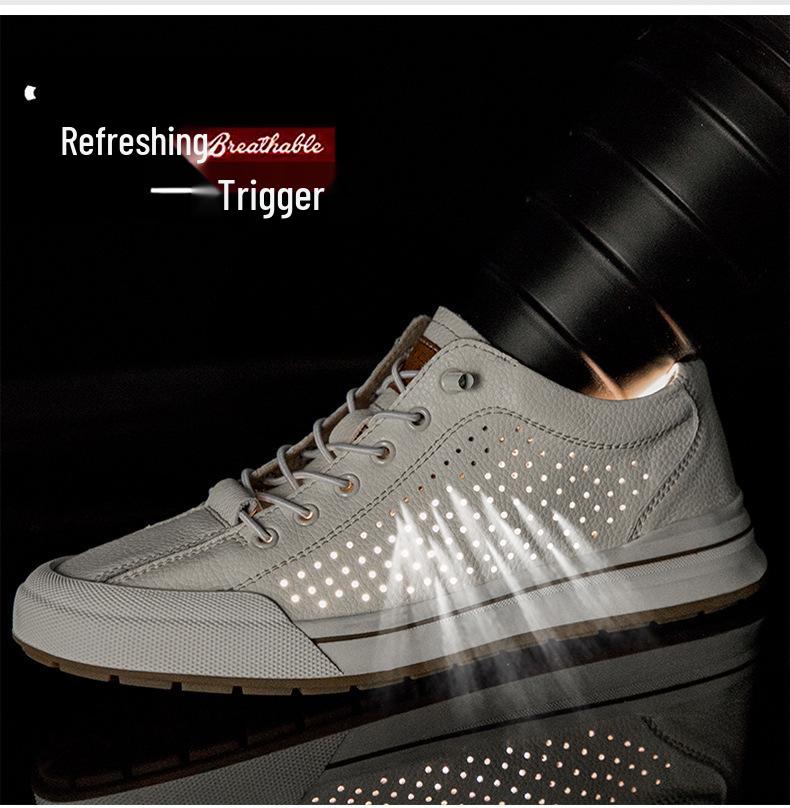 Men's Breathable Mesh Loafers - Versatile Spring Fashion White Casual Shoes