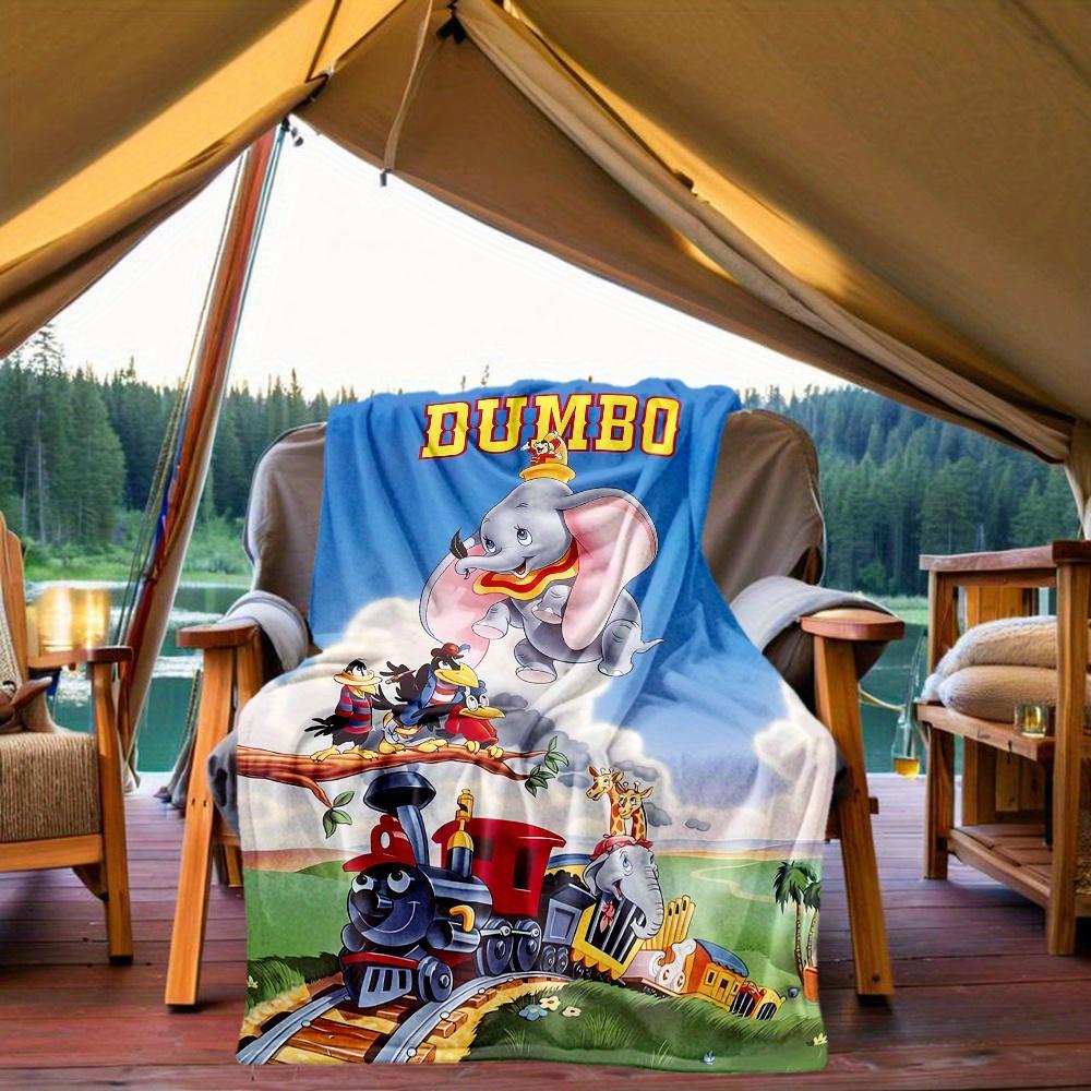 1pc, Disney Cute Dumbo Themed Blanket Seasonal Home Decorative Throw Blanket, Living Room, Travel, Camping, Car Blankets