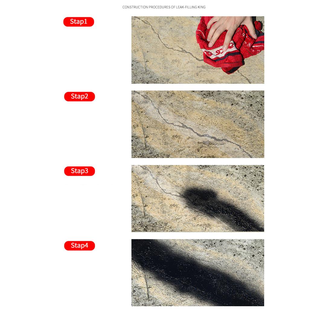 Uszczelniacz w sprayu Wodoodporny Szczelny Naprawa Pęknięć Dachowych Materiał Klej Polietylenowy 1000ML Czarny