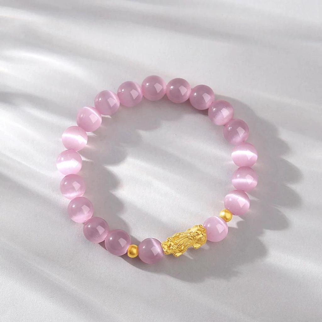 Pixiu Cat's Eye Stone Bracelet: Luxurious Luck Charm