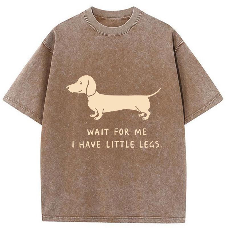 Vintage Washed Acid T-Shirt Summer Holiday Oversized Dachshund Printed Dropped Shoulder Short Sleeve Tees Man Clothings