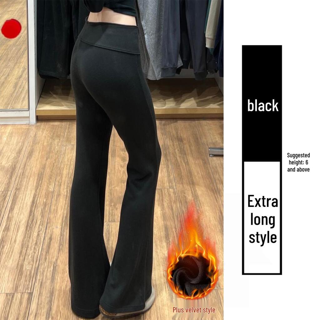 Charcoal Gray Women's High Waist Slimming Flared Sweatpants - Petite Autumn/Winter Bell Bottoms