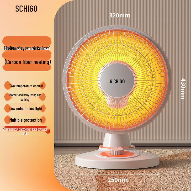 Mały grzejnik elektryczny kominkowy Little Sun cichy, energooszczędny i suszarka do włosów