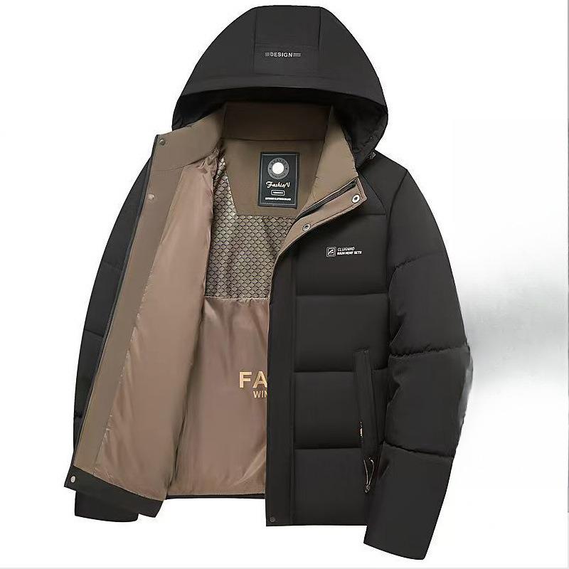 

Флис Утолщенная Хлопковая Одежда Съемный Капюшон Хлопковая Одежда Зима Новая Мужская Одежда Корейская Версия Повседневная XXXXXL чёрный