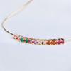 14k Gold Plated Zircon Inlaid Colorful Claw Setting Spacer Beads for DIY Jewelry Making