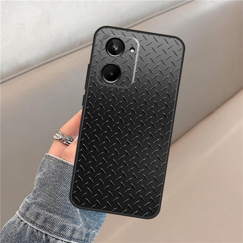 Stahl Eisen Metall Muster Hülle Für Realme 15 14 13 12 11 Pro Plus C63 C61 C55 C51 C53 C25 C65 C67 C71 C75 GT6 GT7 Pro