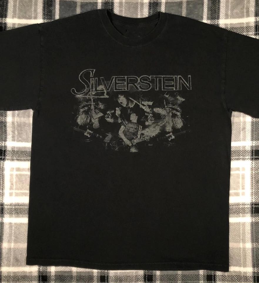 Seltenes Silverstein Band Schwarz 100% Baumwolle Größe