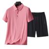 2026 New Summer Men's Polo and Five-Point Shorts Set for Middle-Aged & Elderly