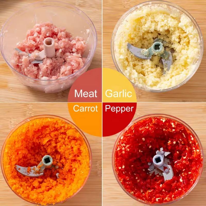 500/900ML Manual Meat Shredder Garlic Ounder Shredder Rope Cutter Household Meat Grinder Small Version Baby Auxiliary Food Dishe