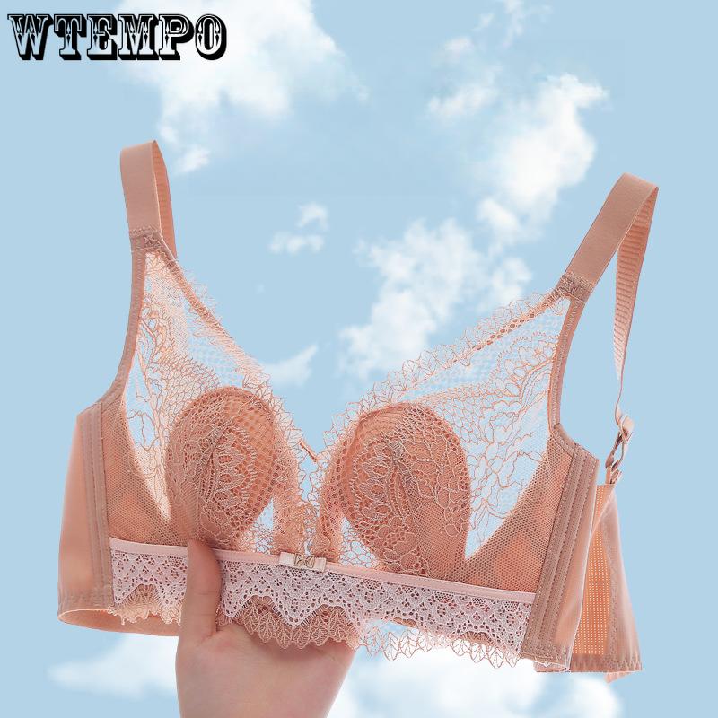 

French Style Bra for Women with Rabbit Ears Thin Underwear Anti Sagging Bra for Women 40/90C жовтий