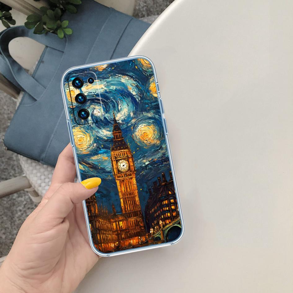 PP59 Starry Night Van Gogh Painting Case for Motorola G10 G20 G30 G31 G32 G34 G35 G41 G42 G50 G51 G52 G55 G60 G62 G71 G72 G75