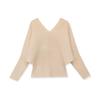 Spring 2026 Women's Fashion: European & American Style V-Neck Long Sleeve Knitwear, Solid Color, Simple Design.