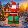 5.9FT Christma Holiday Inflatable Yard Deco Santa Claus Gift Box Model Xmas Toy Home Decoration Festive Supplies Ornaments Gifts