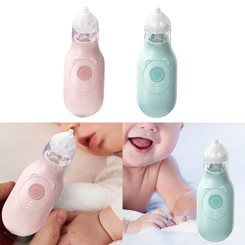 Electric Nasal Aspirator for Kids 3 Gear Portable Infant Nose Cleaner Nose Clearing Tool for Travel Home Household Trip Outdoor