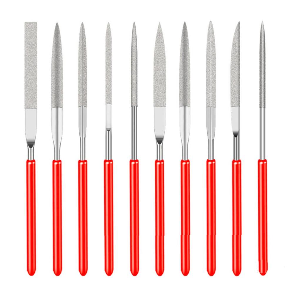 10Pcs/set Special Shaped Diamond Needle File Set Plating Polishing Tool Mini Needle File Kit