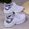 Women Versatile Thick Bottom Sneakers Height Increasing Running Shoes Breathable Lace Up Casual Shoes Casual Daily Comfortable Lightweight Sneakers