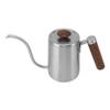 Pour Over Coffee Kettle 304 Stainless Steel Gooseneck Narrow Spout Coffee Kettle with Wood Handle