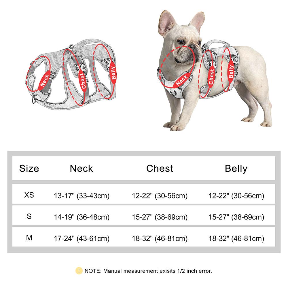 Ausbruchssicheres Nylon-Hundegeschirr Reflektierendes Hundegeschirr Langlebige Haustierweste mit Griff Verstellbar für Kleine Mittlere Große Hunde Mops