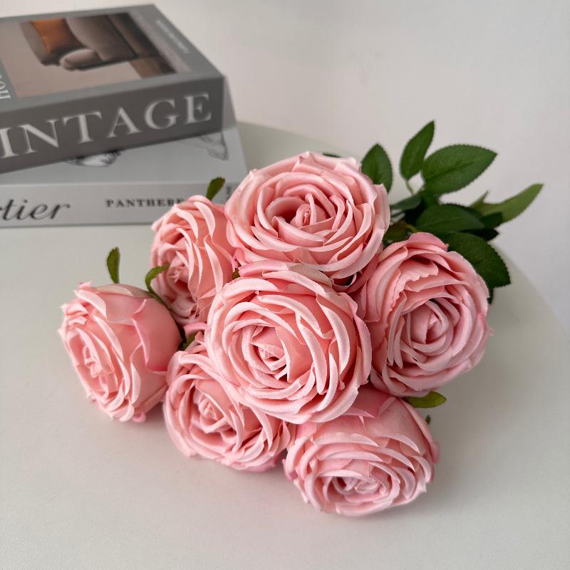 7-Head Imperial Concubine Rose Bouquet: Wedding, Table, Aisle, and Hotel Decor Simulation