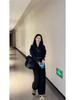 Korean Style Gray Knit Sweater & Skirt Set for Autumn/Winter 2025 - Women's Deep Winter Outfit