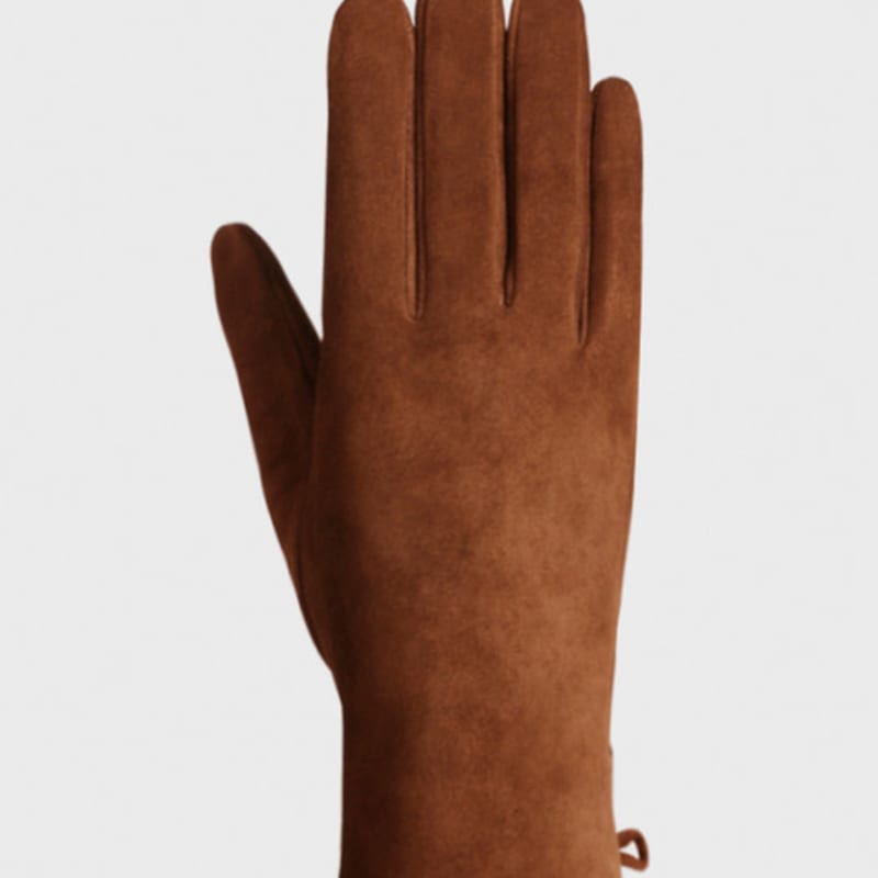 

SARTOR Женские перчатки из искусственной замши верблюжьего цвета с поясом M