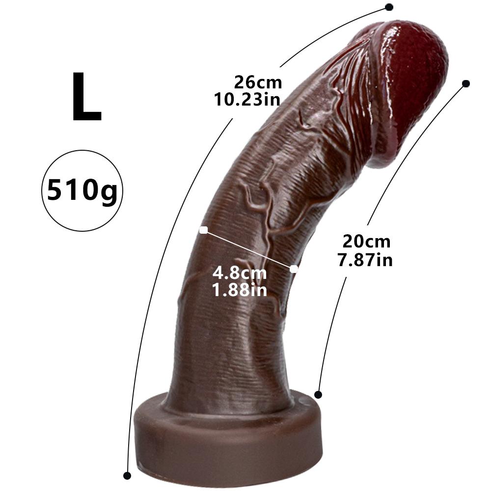 Black Mushroom Head Double Liquid Silicone Artificial Penis Makeup Female Masturbator Thick Long Vacation Penis Adult Sexual Supplies
