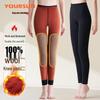 Yiershuang Women's 100% Wool Lined Thermal Pants with Knee Pads
