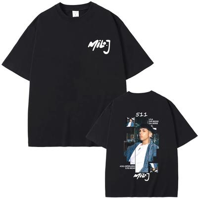 Rapper Milo J 100cotton Mens Shirt Music Album Cover Graphics Oversized Short Sleeved Womens Y2k Hip Hop Streetwear Tshirt
