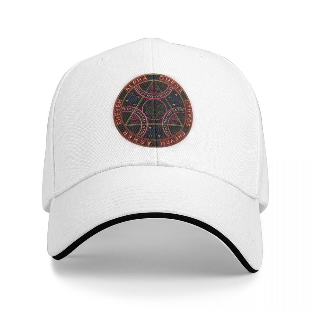 Enochian Tetragrammaton Protection Sigil By Michele Collu Collugraphic Baseball Cap Luxury Hat fashionable Women Hats Unisexs